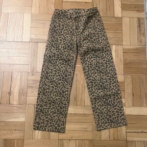 American Eagle Outfitters Tan Leopard Print Pants